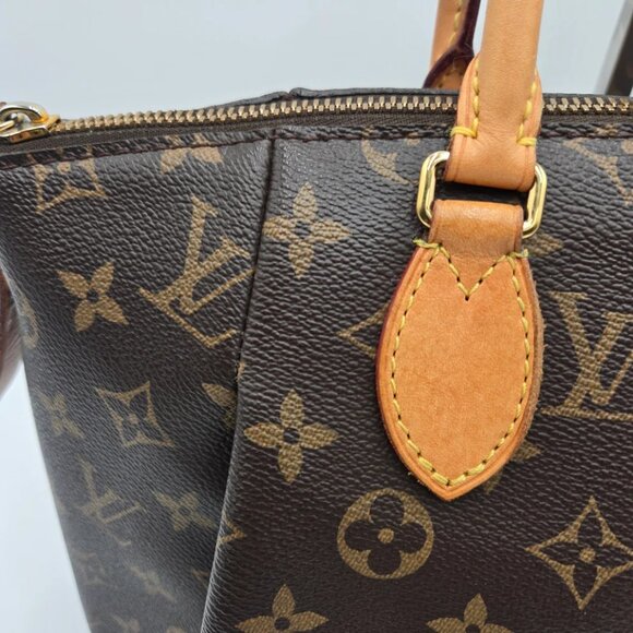 COA INCLUDED - (MM) Louis Vuitton Turen Women's Handbag Monogram Brown 2-Way - Picture 2 of 16